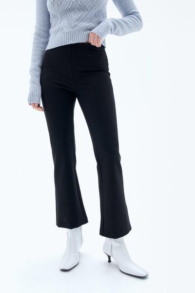Filippa K Flared Jersey Trousers In Black