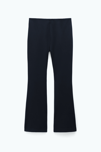 Shop Filippa K Flared Jersey Trousers In Black