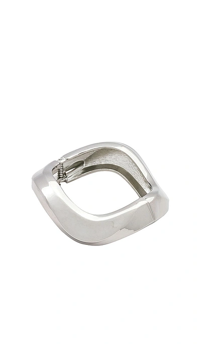 Shop 8 Other Reasons Wavy Bangle Bracelet In Metallic Silver