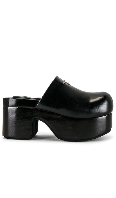 Alexander Wang Zoe Clog In Leather In Black