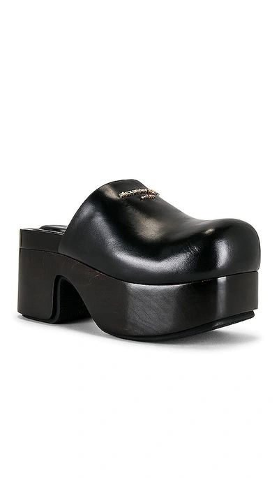 Alexander Wang Zoe Clog In Leather In Black