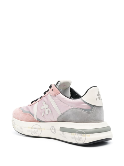 Shop Premiata Cassie Leather Sneakers In Rosa