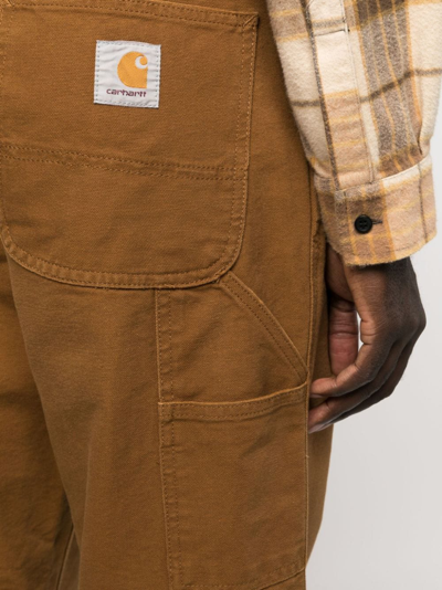 Carhartt Single Knee Straight-leg Trousers In Braun