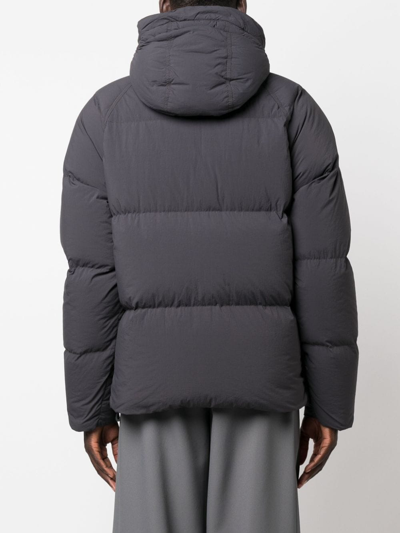 Ten C Arctic Hooded Down Jacket In Grau