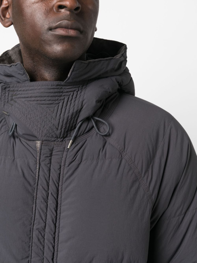 Ten C Arctic Hooded Down Jacket In Grau
