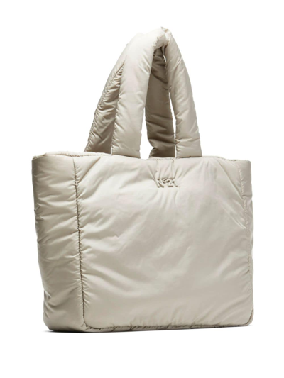 Shop N°21 Logo-plaque Puffer Tote In Nude