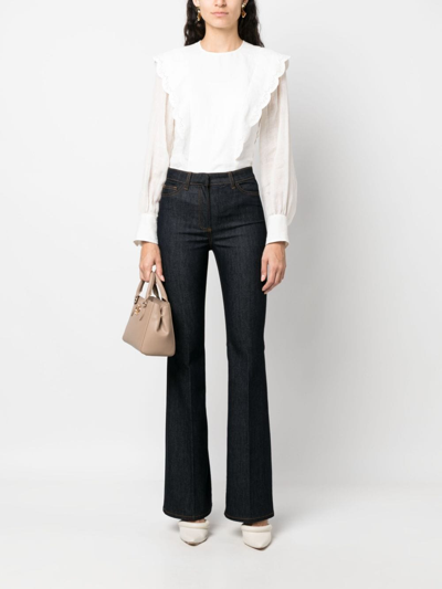 Twinset Mid-rise Flared Jeans In Blau