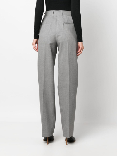 Armarium Celia Wool Straight Pleated Pants In Grau