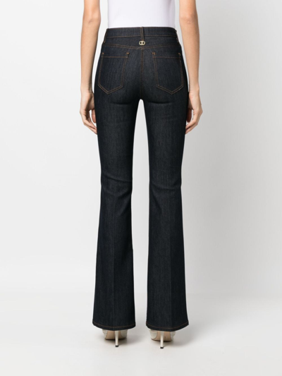 Twinset Mid-rise Flared Jeans In Blau