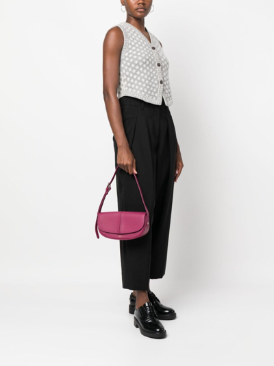 Shop Apc Betty Leather Shoulder Bag In Violett