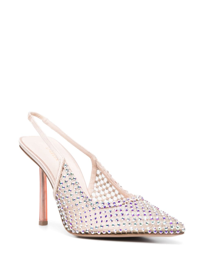 Le Silla Gilda 100mm Slingback Pumps In Nude