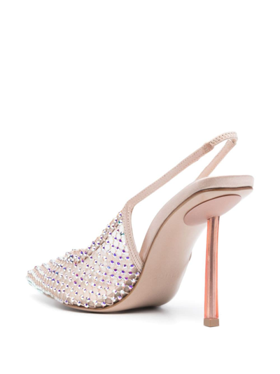Le Silla Gilda 100mm Slingback Pumps In Nude