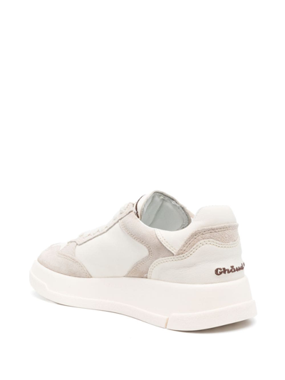 Shop Ghoud Panelled Leather Sneakers In Nude