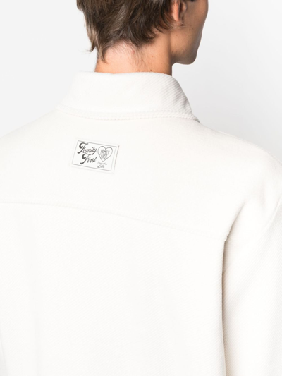 Family First French-terry Flap-pocket Shirt In Weiss