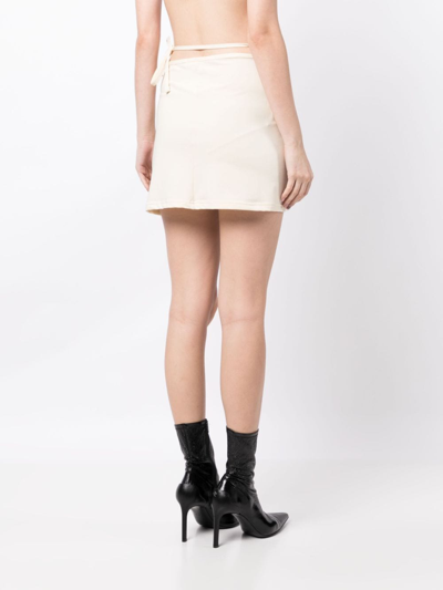 Operasport Wrap-design High-waisted Miniskirt In Weiss