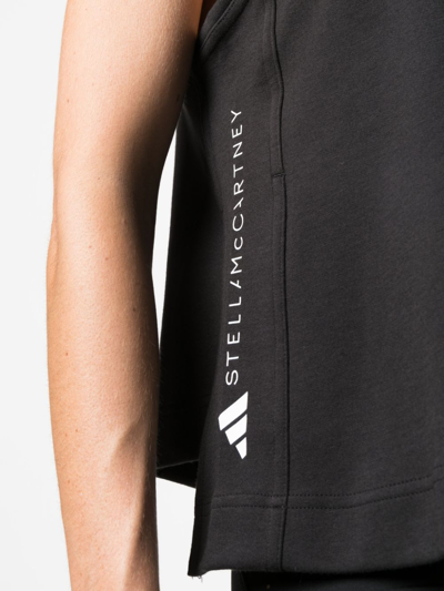 Shop Adidas By Stella Mccartney Logo-print Tank Top In Schwarz