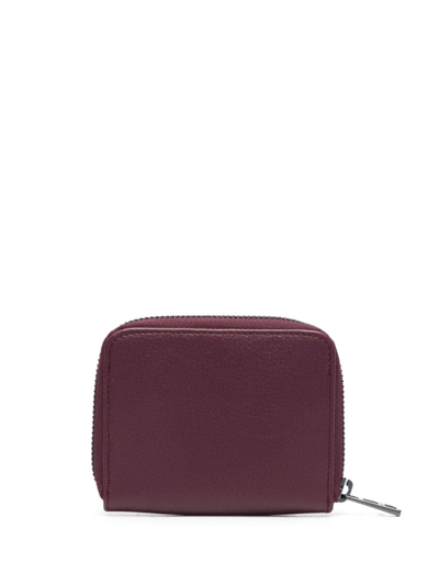 Shop Zadig & Voltaire Mini Zv Logo-plaque Leather Wallet In Violett
