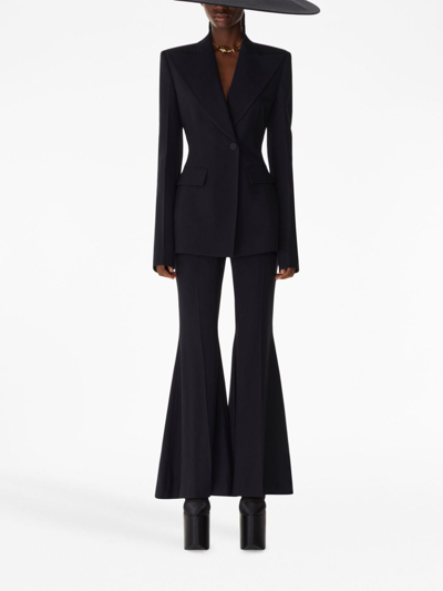 Shop Nina Ricci High-waist Flared Trousers In Schwarz