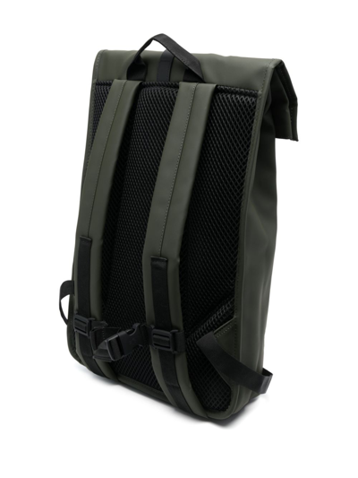 Shop Rains W3 Foldover-top Backpack In Grün