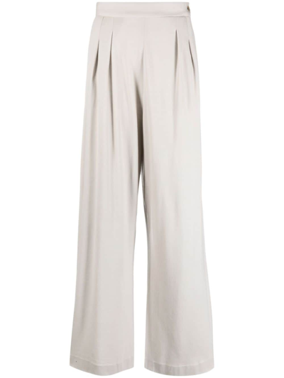 Shop Fabiana Filippi Pleated Wool Trousers In Nude