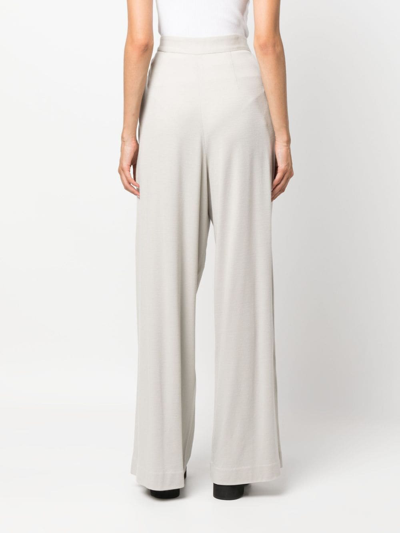 Shop Fabiana Filippi Pleated Wool Trousers In Nude