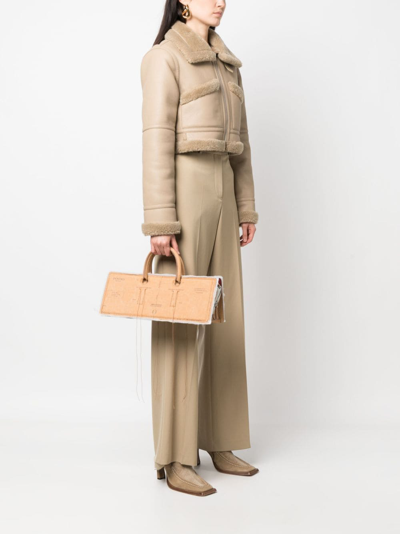 Dentro Otto Leather Tote Bag In Braun