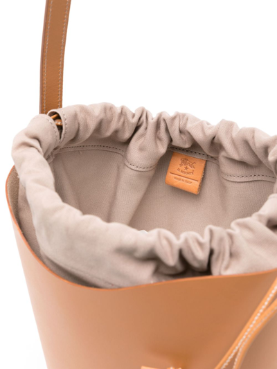 Shop Il Bisonte Roseto Bucket Shoulder Bag In Braun