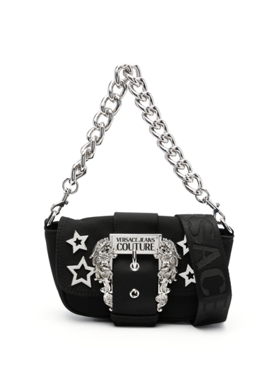 Shop Versace Jeans Couture Buckle-detail Shoulder Bag In Schwarz