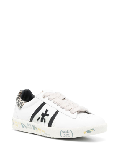Shop Premiata Andyd Leather Sneakers In Weiss