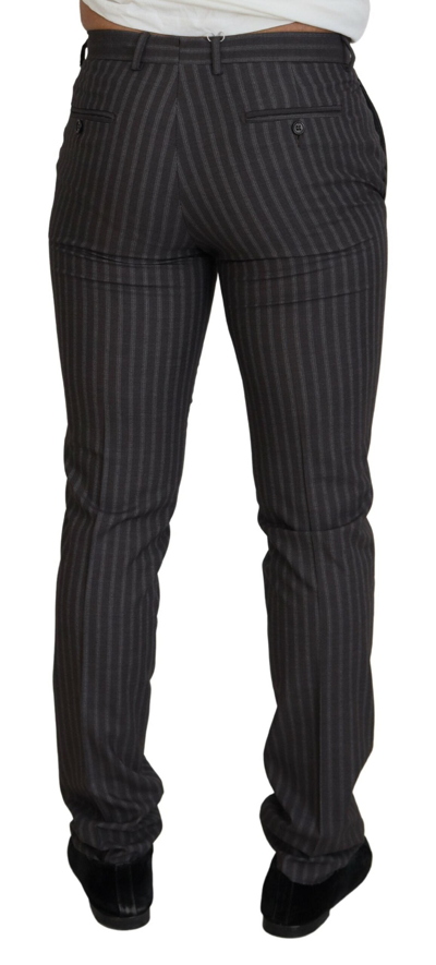 Shop Bencivenga Elegant Striped Dress Pants For Men's Men In Brown