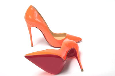Shop Christian Louboutin Neon Orange So Kate Patent High Women's Heel