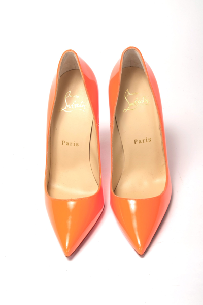 Shop Christian Louboutin Neon Orange So Kate Patent High Women's Heel