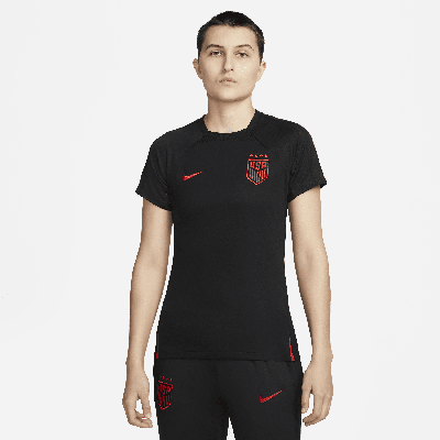Shop Nike U.s. Strike  Women's Dri-fit Knit Soccer Top In Black