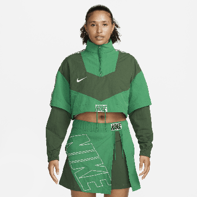 Shop Nike Women's  Sportswear X  United Oversized Woven Track Jacket In Green