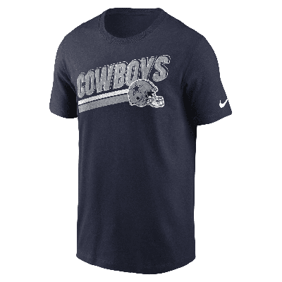 Shop Nike Dallas Cowboys Essential Blitz Lockup  Men's Nfl T-shirt In Blue