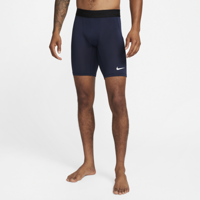 Shop Nike Men's  Pro Dri-fit Fitness Long Shorts In Blue