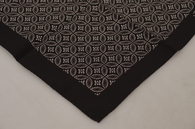 Shop Dolce & Gabbana Elegant Square Silk Men's Men's Scarf In Black