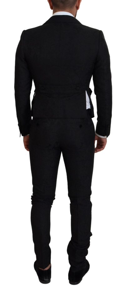Shop Dolce & Gabbana Black Polyester Men 2 Piece Martini Men's Suit
