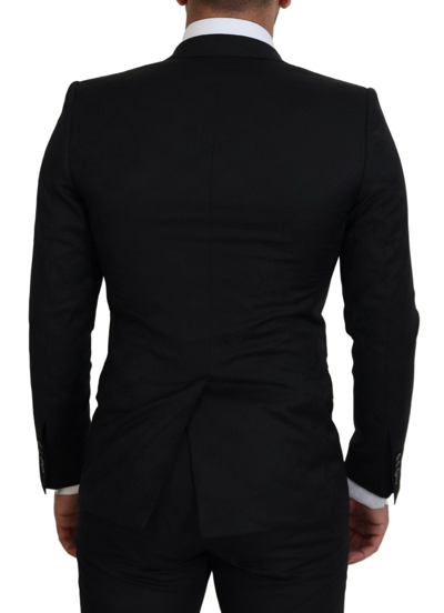 Shop Dolce & Gabbana Black Wool Formal Coat Martini Men's Blazer