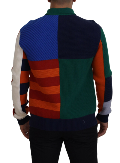 Shop Dolce & Gabbana Multicolor Stripes Wool Pullover Men's Sweater