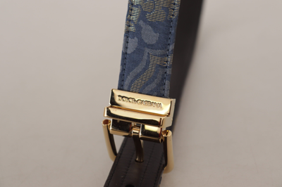 Shop Dolce & Gabbana Elegant Navy Blue Leather Women's Belt