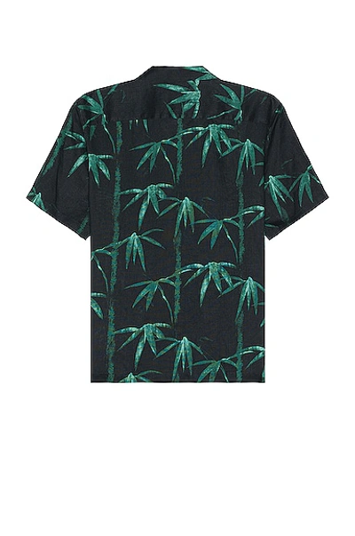 Shop Theory Beau Bamboo Shirt In Black & Cypress