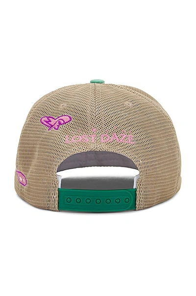 Shop Lost Daze Nostalgia Trucker Hat In Jade  Cream  & Desert