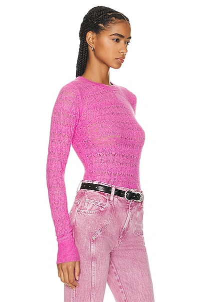 Shop Isabel Marant Étoile Acia Sweater In Fluo Pink