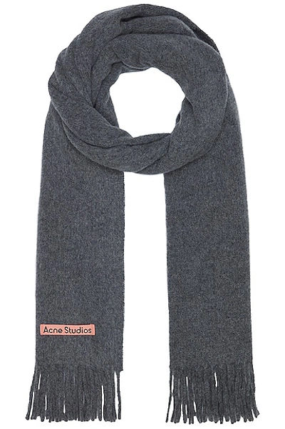 Acne Studios Canada Scarf In Grey Melange