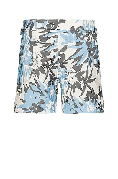 Shop Tom Ford Tropical Swim Short In New Tropical Flower Blue On Cream