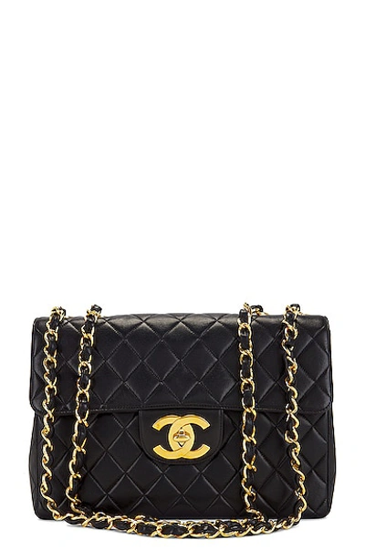 Pre-owned Chanel Quilted Chain Flap Shoulder Bag In Black