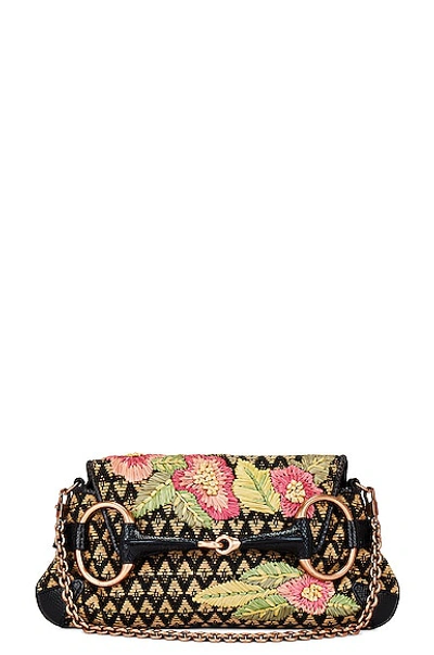 Shop Gucci Floral Soho Horsebit Chain Clutch Bag In Multi