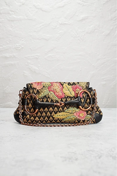 Shop Gucci Floral Soho Horsebit Chain Clutch Bag In Multi