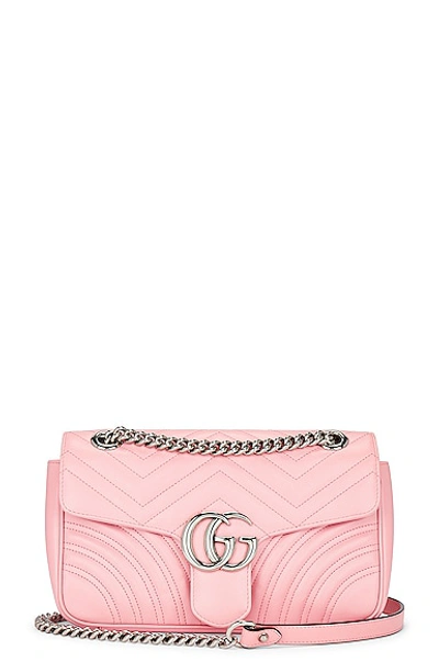 Shop Gucci Marmont Chain Shoulder Bag In Pink